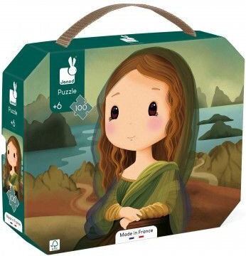 Janod Puzzle Inspired by Leonardo Da Vinci in a Suitcase 100 Pieces