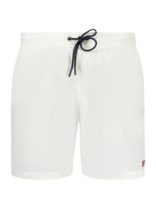 Men's Swimwear Shorts White with Patterns