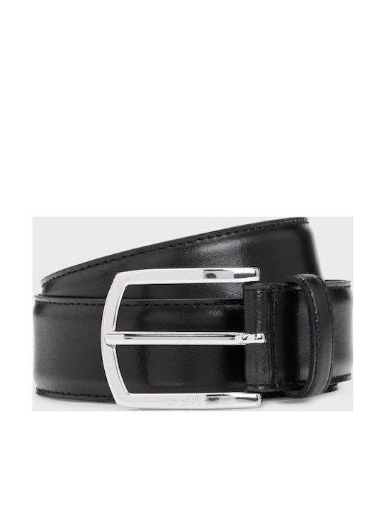 Boss Men's Belt Leather Black