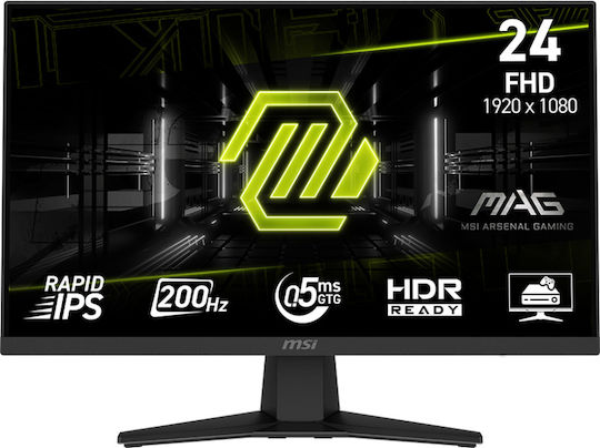MSI MAG 244F IPS Gaming Monitor 23.8" FHD 1920x1080 200Hz με Χρόνο Απόκρισης 0.5ms GTG