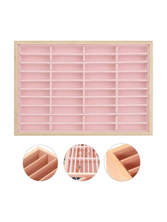 Wooden Organization Stand 40 Slots Bracelets & Watches Pink