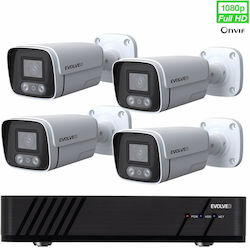 Evolveo Σύστημα Παρακολούθησης 4 Καμερών IP 1080p Evolveo Σύστημα Παρακολούθησης 4 Καμερών IP 1080p