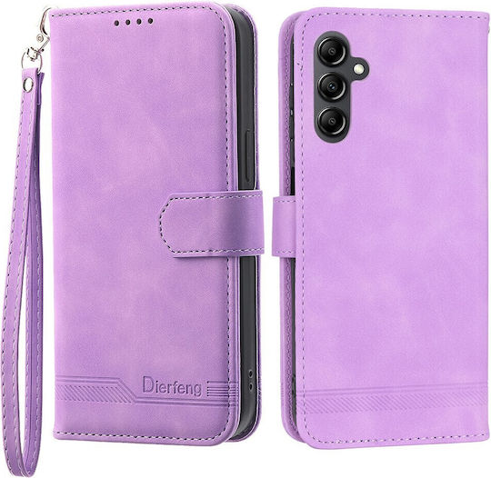 Dierfeng Book Δερματίνης / Σιλικόνης Μωβ (Galaxy A14)