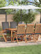 Garden & Outdoor Furniture Sets Living Room Set 8 Pieces Brown and Gray with Pillows
