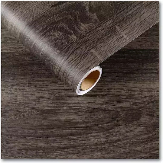 Wandsticker Rollen Vinyl Holzoptik Braun 30x200cm
