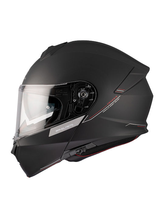 MT Genesis A1 Black Matt Κράνος Μηχανής Flip-Up ECE 22.06 1650gr με Pinlock και Sunvisor