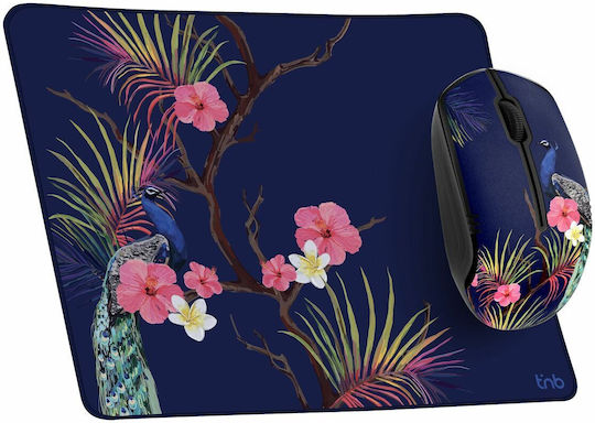 T'nB Tropic Mousepad & Wireless Mouse Albastru