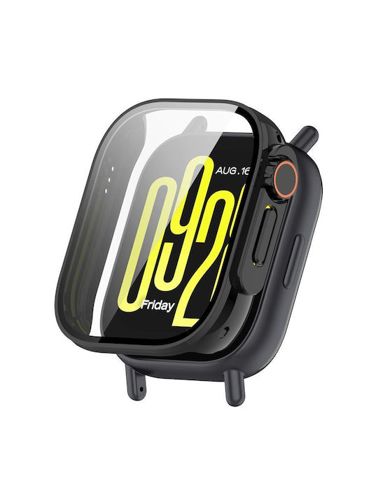 Plastic Case with Glass in Black color for Redmi Watch 5 Lite