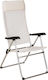 White Folding Beach Chair Beach Aluminium Frame Perforated Fabric 1 X 1 65 X 58 X 114 H Cm