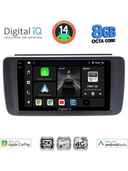 Digital IQ Car Audio System for Nissan Leaf 2018 (Bluetooth/USB/WiFi/GPS/Apple-Carplay/Android-Auto) with Touch Screen 9"