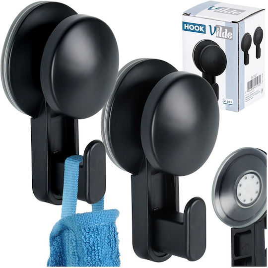 Orion Double Wall-Mounted Bathroom Hook Black