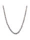 Kalliopi Silver Necklace Double from Steel with Diamond