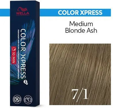Wella Color Xpress Hair Dye 7/1 Medium Blonde Ash 10 Min 60ml