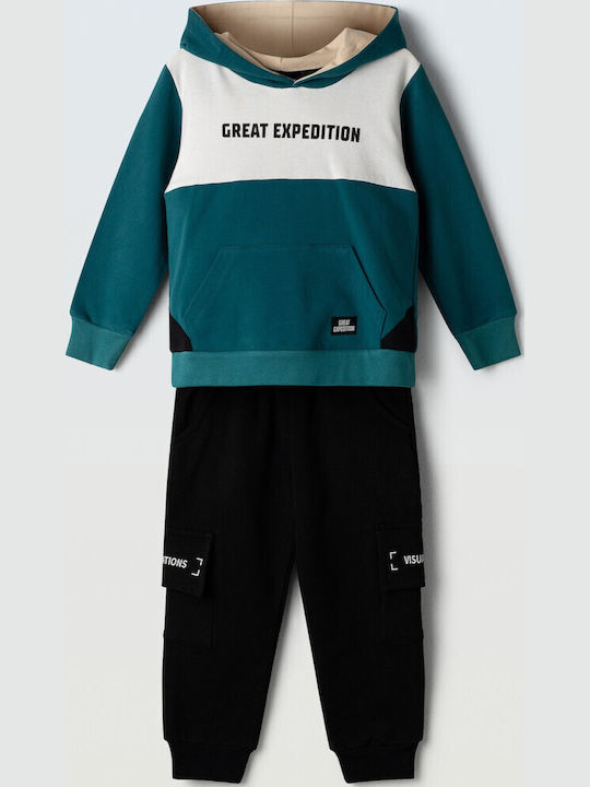 Kids Sweatpants Set Petrol Blue 2pcs