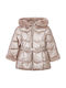 Kids' Quilted Jacket Long with Hood Bronze, Silver