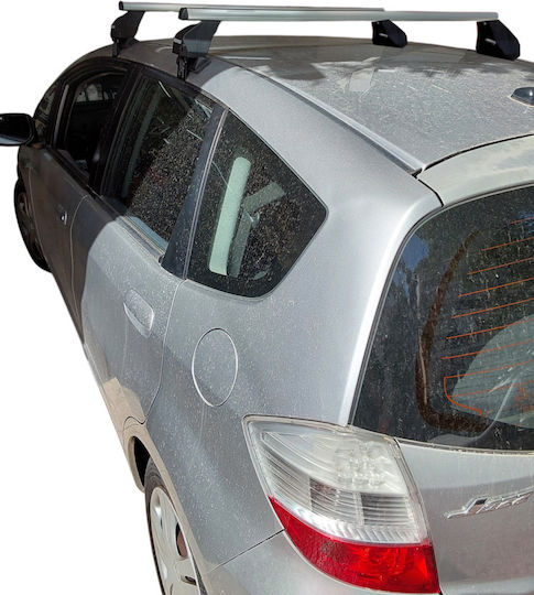 Menabo Kit Car Roof Bars with Roof Rack Legs Menabo Aluminum Omega Medium Honda Jazz 2007-2023 2 Pieces