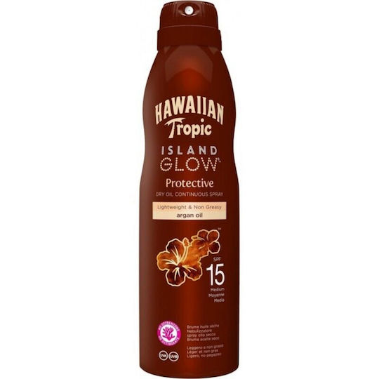 Hawaiian Tropic Island Glow Protective Αντηλιακό Λάδι SPF15 177ml