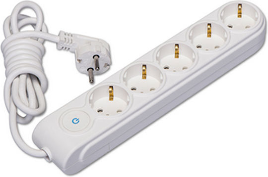 Makel Steckdosenleiste 5 Positionen mit Schalter und Kabel 3m
