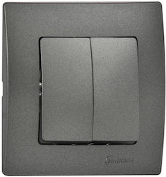 Makel Lillium Double Wall Switch with Frame All...