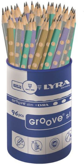 Μολυβι Τριγωνικο Υποδοχες Δαχτυλα Ασημι Groove Slim Lyra