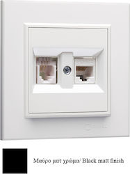 Karea Πριζ.tf Rj11+data Rj45 Μαυρο Ματ Makel 2-m57054037