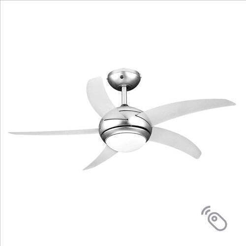 Lineme Maya Ceiling Fan 110cm with Light Fixture Silver