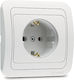 Makel Mimoza Single Walled Power Socket White