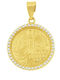 Eforo Charm Talisman Constantine with Stones in 14K Gold with Zircon