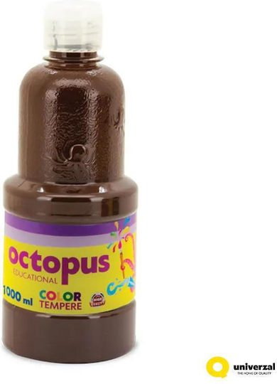 Exas Paper Tempera Paints Brown Octopus in Bottle 1000ml 1pcs