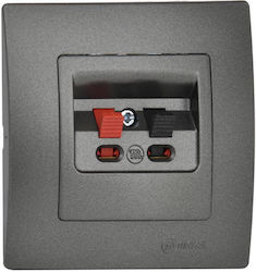Lillium Πριζα Ηχειων Ανθρακι Ματ Makel 2-m32050080