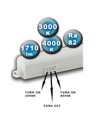 Кухненски Лампи На Бюро Led T5 18w 147cm Cct Регулируемо Бяло 3000/4000k 230v 1710 Lm Кабел 1м С Превключвател Universe 2-u014878