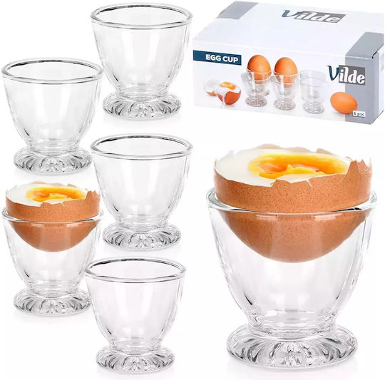 Orion Чаша за яйца Стъкло Прозрачна 6pcs