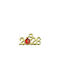 Emaille Hängend Glücksbringer Granatapfel Gold 2026 2.2cm 10Stück