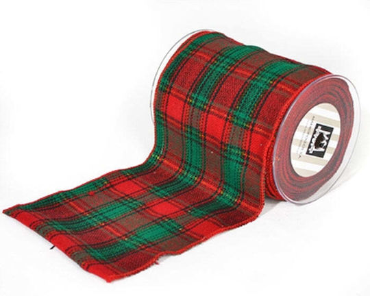 MSA Weihnachtliche Farbband Stoff Rot 15x910cm 1Stück