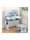 Kids Desk White/Light Blue 70x45x75cm