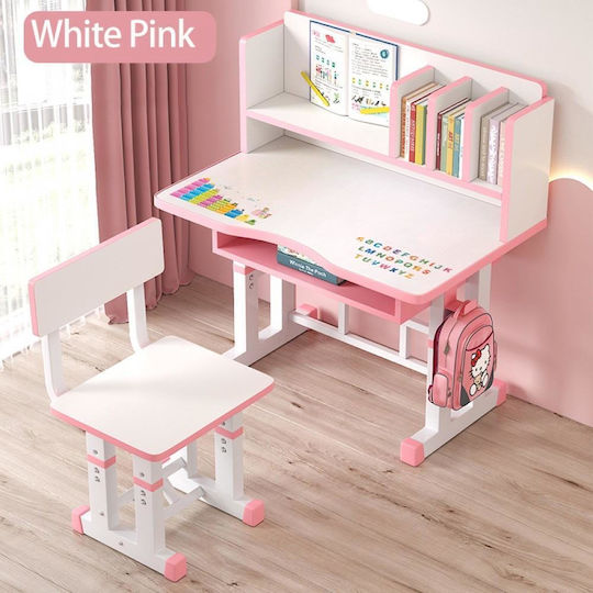 Kids Desk made of Melamine Pink 70x45x75cm