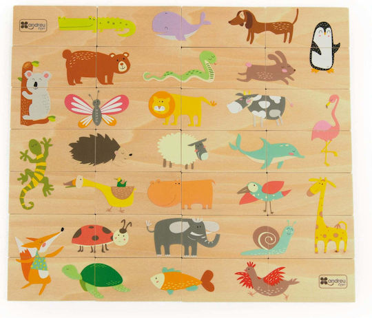 Brettspiel Domino Animals 2+ Jahre Andreu Toys