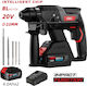 Deli Κρουστικό Σκαπτικό Πιστολέτο Μπαταρίας Brushless 20V 2x4Ah με Υποδοχή SDS Plus DE-DC20-2D4