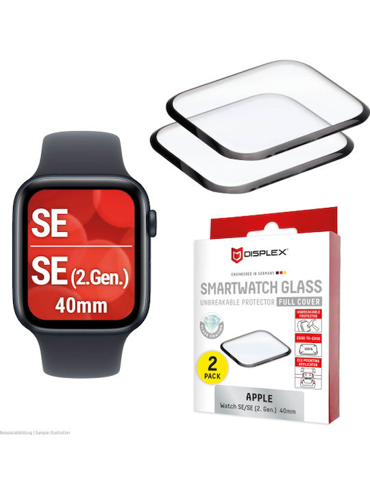 Displex Fc Glass Apple Watch Se 2 40mm Black 2pack