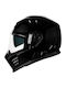 Simpson Venom Solid Glänzend Schwarz Motorradhelm Vollgesicht DOT / ECE 22.06 mit Sonnenvisier