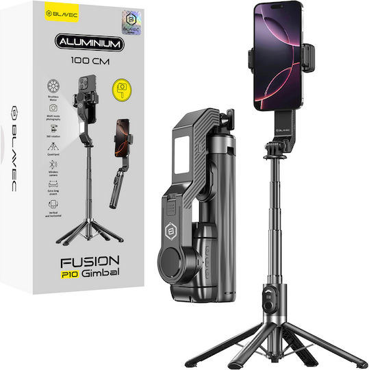 Blavec P07 Selfie-Stick Handy-Stative Bluetooth mit Aufhelllicht Schwarz
