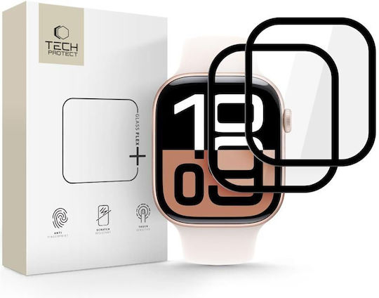 Tech-Protect Glass Flex+ Full Face Tempered Glass for the Apple Watch Series 10 2pcs