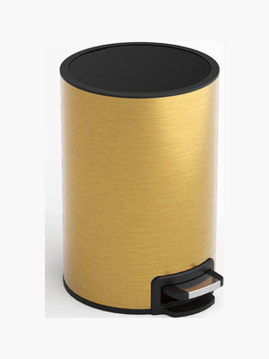 Imex Metallisch Badezimmer Mülleimer 5Es Gold