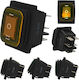 Led Switch 3-position 6-pin 12-24v Rocker Rocker Waterproof Orange