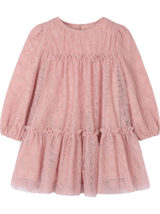 Mayoral Children's Dress Tulle Soft Pink