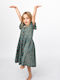 Kinderkleid Kurzärmelig Blumen Green