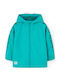 Waterproof Kids' Trench Coat with Lining & Hood Green