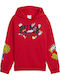 Kids Sweatshirt with Hood and Pockets Red JR BASKETBALL