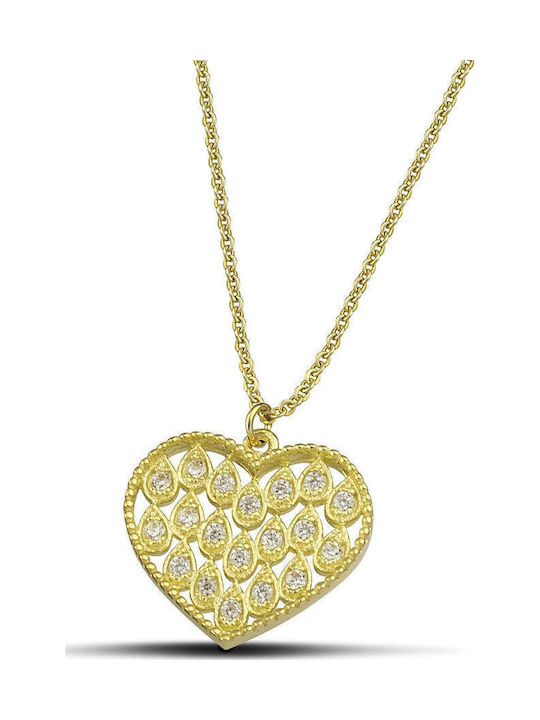 Themelidis Jewels Колиe Сърце Злато 9К