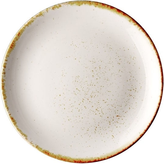 Lukanda Teller Untiefe aus Porzellan Beige 23cm 6Stück